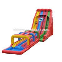 Tripple Lanes Rainbow Inflatable Water Slide, 3 Lanes Inflatable Water Slide for Sale