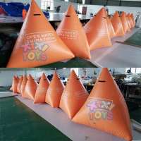 XIXI TOYS Orange Open Water Swimathon Inflatable Triangle Water Floating Buoys